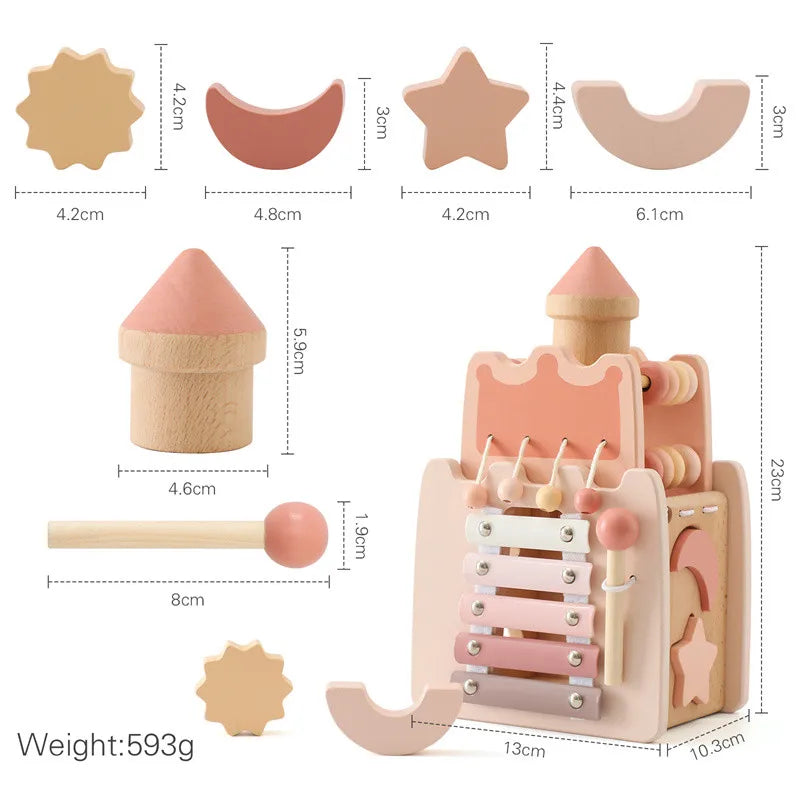 Wooden Montessori Toy Afternoon Tea Set Children Playing House Silicone Cups Pretend Play Food Learning Role Early Education Toy