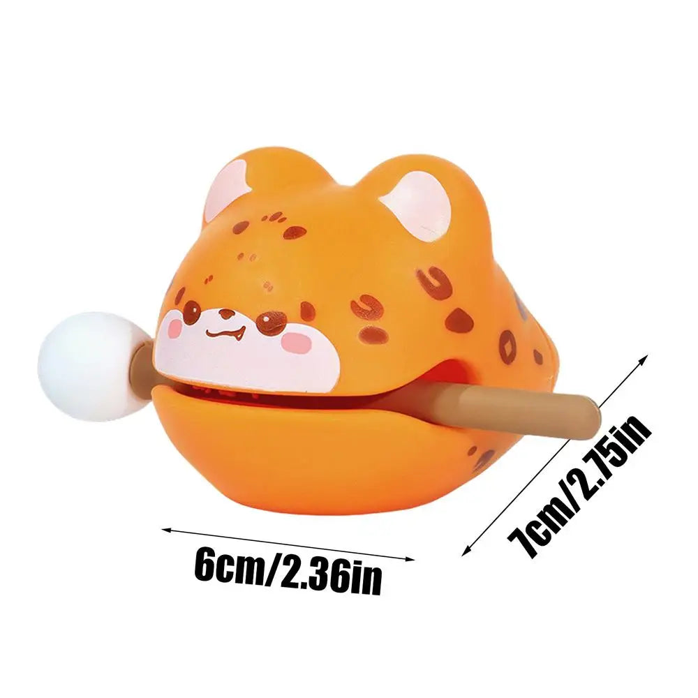 Cute Wooden Fish Stress Relief Knock Toy Cartoon Animal Wooden Fish For Adults Stress Relief Zen Block Drum Small Knock Toy