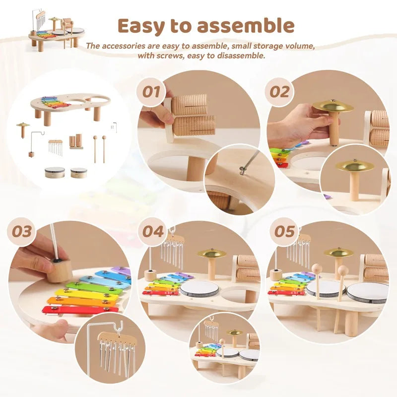 Wooden Montessori Toy Afternoon Tea Set Children Playing House Silicone Cups Pretend Play Food Learning Role Early Education Toy