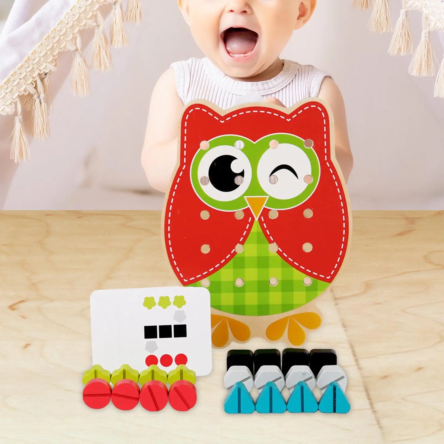 Wooden Nuts and Bolts Board Creative Prentend Play Cartoon Wooden Toys Early Educational Toys for Children Kids Birthday Gifts