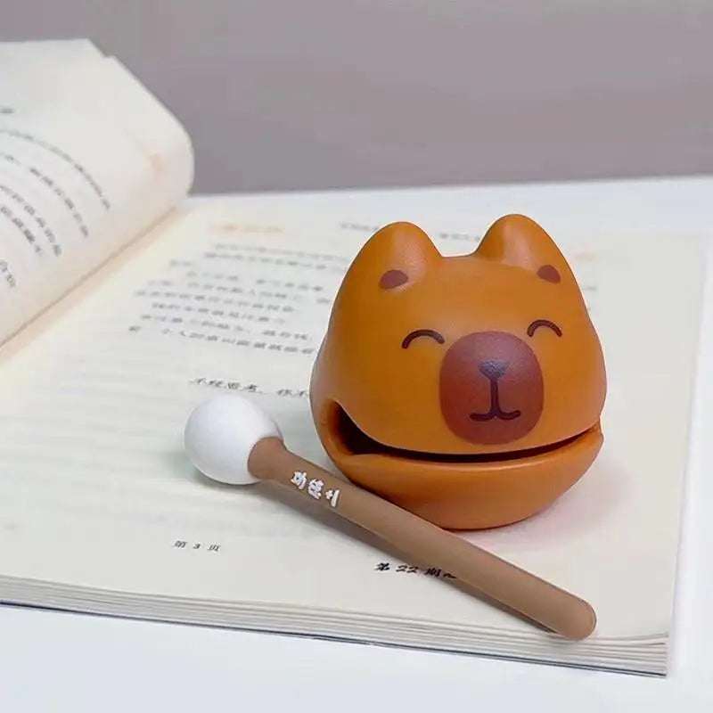 Cute Wooden Fish Stress Relief Knock Toy Cartoon Animal Wooden Fish For Adults Stress Relief Zen Block Drum Small Knock Toy